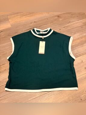 CALIA rib mock crop tank medium new with tags